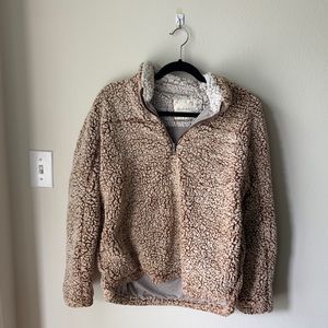 Altar’d State fuzzy brown Sherpa pullover